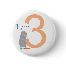 3e anniversaire Moderne minimaliste lapin gris gri