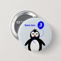3e anniversaire pingouin ajouter nom bleu