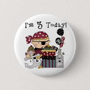 Badge Rond 5 Cm 3e anniversaire Pirate Tshirts et cadeaux