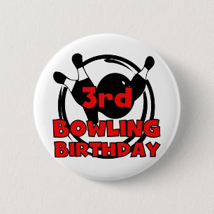 Badge Rond 5 Cm 3e Bowling Anniversaire Tshirts et cadeaux