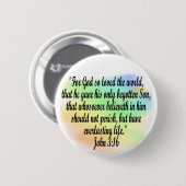 Badge Rond 5 Cm 3h16 de John (Devant & derrière)