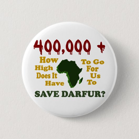 BADGE ROND 5 CM 400.000+ CONSCIENCE 1 DU DARFOUR (Devant)