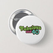 Badge Rond 5 Cm 40e anniversaire (Devant & derrière)