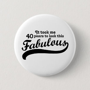 Badge Rond 5 Cm 40e anniversaire