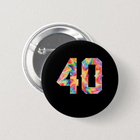 Badge Rond 5 Cm 40e anniversaire (Devant & derrière)