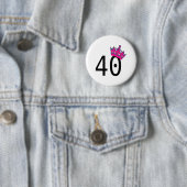 Badge Rond 5 Cm 40e anniversaire Princesse (En situation)