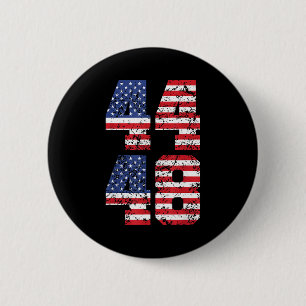 Badge Rond 5 Cm 44-48 Obama Pour Président '28 2028 4 Juillet