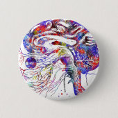 Badge Rond 5 Cm 4522bBrain nerfs crâniens, nerfs crâniens de (Devant)