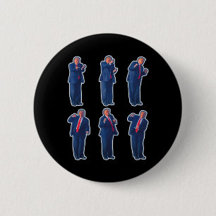 Badge Rond 5 Cm 45 Danse Donald Trump 47e Président Trump 1