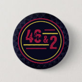 Badge Rond 5 Cm 46 & 2 : Evolution dans le style rétro - Outil (Devant)