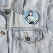 Badge Rond 5 Cm 47_Plus 岩手 誠奈 - Iwate Makona (En situation)