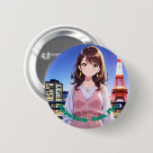 Badge Rond 5 Cm 47_Plus 東京 華莉 - Tokyo Karin (Devant & derrière)