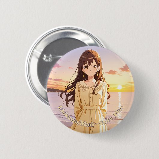 Badge Rond 5 Cm 47_Plus 石川 雅莉 - Ishikawa Mari (Devant & derrière)