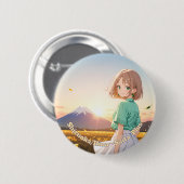 Badge Rond 5 Cm 47_Plus 静岡 陽菜 - Shizuoka Hina (Devant & derrière)
