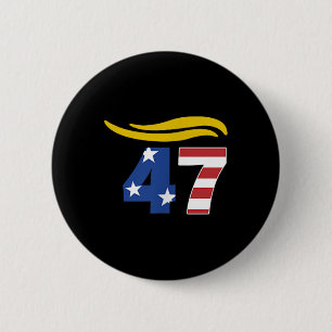 Badge Rond 5 Cm 47 Trump Cheveux _1