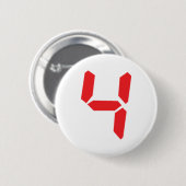 Badge Rond 5 Cm 4 4 4 réveil numérique (Devant & derrière)