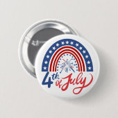 Badge Rond 5 Cm 4 juillet (Devant & derrière)