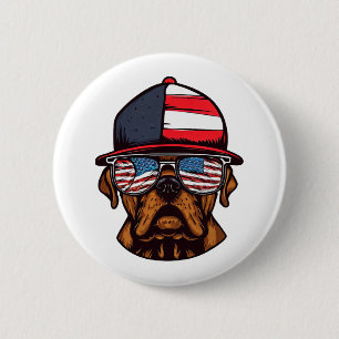 Badge Rond 5 Cm 4 juillet boîte