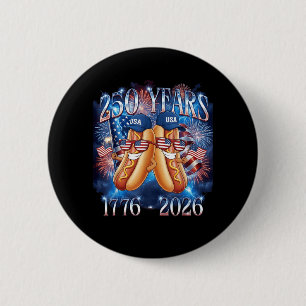 Badge Rond 5 Cm 4 juillet drôle de hotdog 250e anniversaire États-