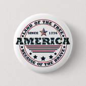 Badge Rond 5 Cm 4 juillet heureux (Devant)