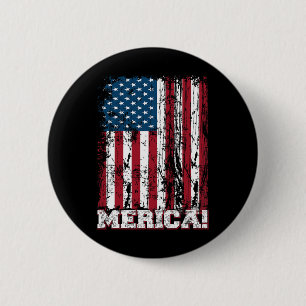 Badge Rond 5 Cm 4 juillet Jour de l'Indépendance Us American Flag