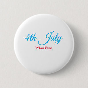 Badge Rond 5 Cm 4 juillet jour d'indépendance ajouter nom texte pe