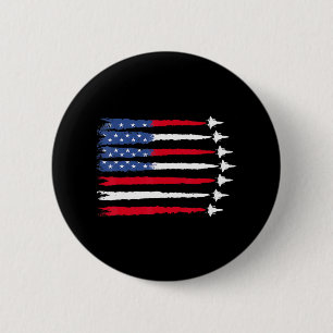 Badge Rond 5 Cm 4 juillet Patriotique Rouge Bleu Bleu Américain Dr