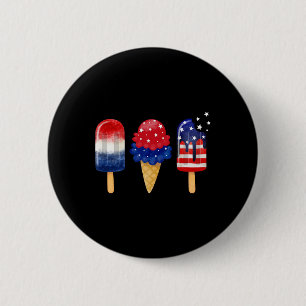 Badge Rond 5 Cm 4 juillet Popsicle American Flag Patriotic Summe