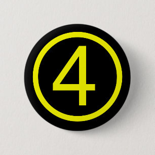 Badge Rond 5 Cm 4 - numéro quatre