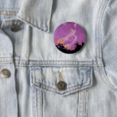 Badge Rond 5 Cm 4 petits monstres - nuit de Halloween (En situation)
