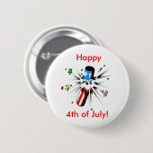 Badge Rond 5 Cm 4ème heureux (Devant & derrière)