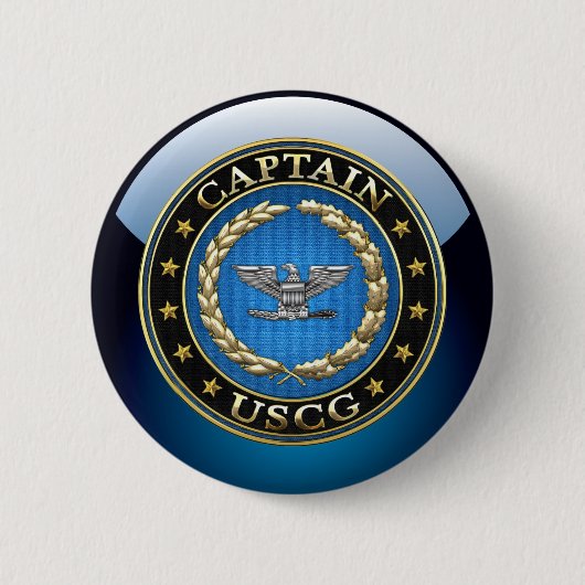 Badge Rond 5 Cm [500] Garde des côtes : capitaine (CAPT) (Devant)