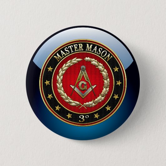 Badge Rond 5 Cm [500] Master Mason, 3rd Degree [Edition spéciale] (Devant)