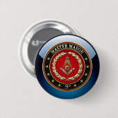 Badge Rond 5 Cm [500] Master Mason, 3rd Degree [Edition spéciale] (Devant & derrière)
