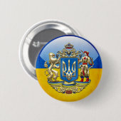 Badge Rond 5 Cm [500] Ukraine : Armoiries supplémentaires proposée (Devant & derrière)