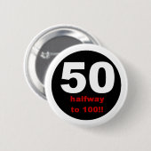 Badge Rond 5 Cm 50 à mi-chemin à 100 (Devant & derrière)