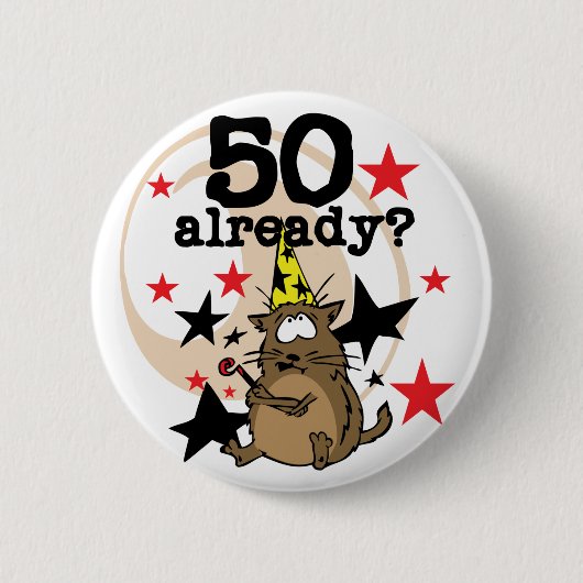 Badge Rond 5 Cm 50 Anniversaire (Devant)