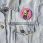 Badge Rond 5 Cm 50 ans anniversaire n'importe quel âge 6 cm badge (En situation)
