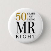 Badge Rond 5 Cm 50 ans de m. right (Devant)