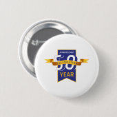 Badge Rond 5 Cm 50 e anniversaire (Devant & derrière)
