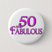 Badge Rond 5 Cm 50 et FABULEUX (Devant)