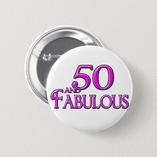 Badge Rond 5 Cm 50 et FABULEUX (Devant & derrière)