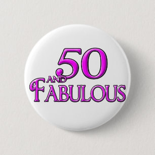 Badge Rond 5 Cm 50 et FABULEUX