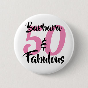 Badge Rond 5 Cm 50 et fabuleux fête d'anniversaire personnalisée