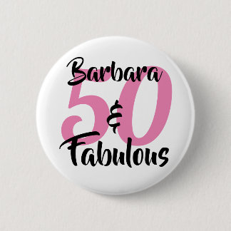 Badge Rond 5 Cm 50 et fabuleux fête d'anniversaire personnalisée
