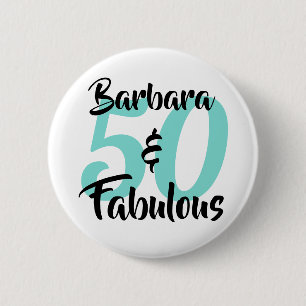 Badge Rond 5 Cm 50 et fabuleux fête d'anniversaire personnalisée
