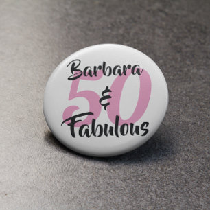Badge Rond 5 Cm 50 et fabuleux fête d'anniversaire personnalisée