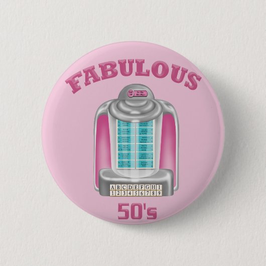 Badge Rond 5 Cm 50 fabuleux (Devant)