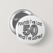 Badge Rond 5 Cm 50 livres de bouton perdu (Devant & derrière)