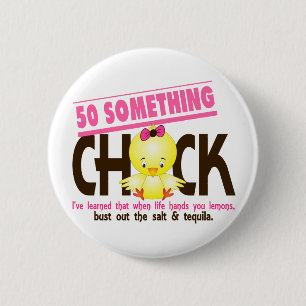 Badge Rond 5 Cm 50-Quelque chose poussin 4